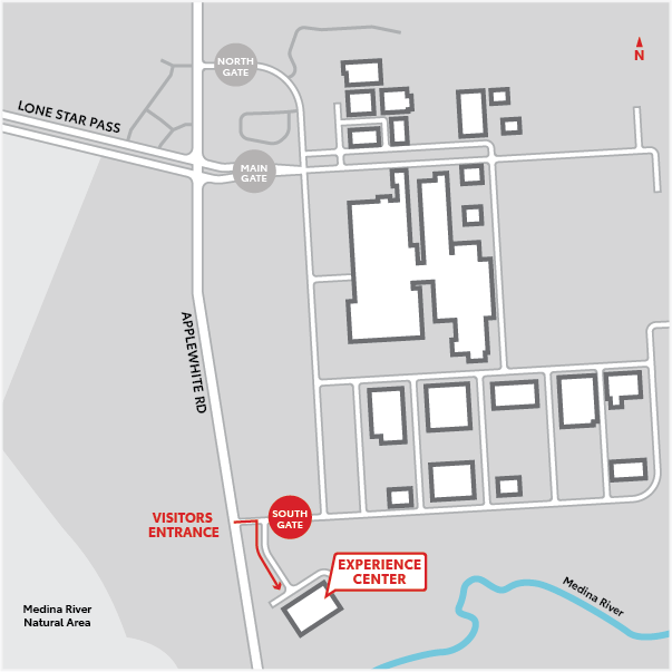 Graphic showing the location of the Experience Centre at TMMTX